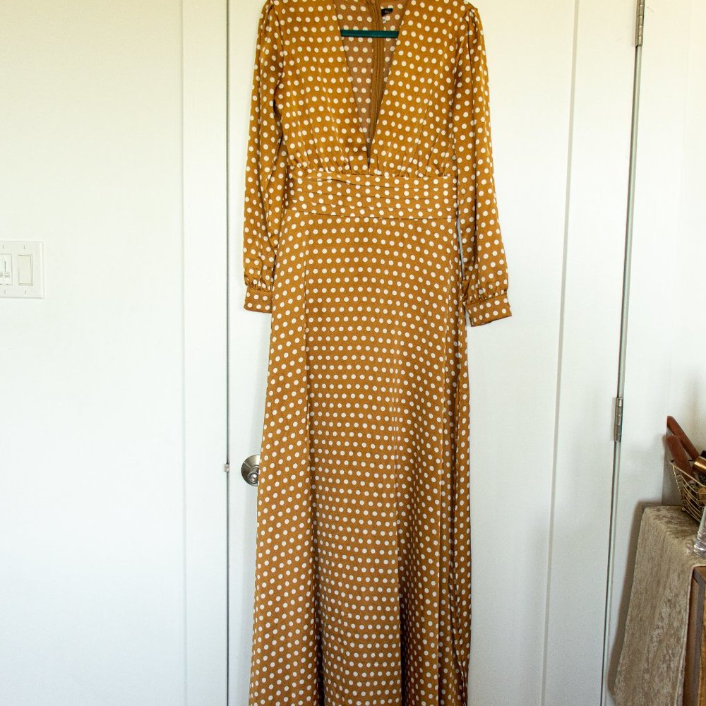 ZCrave SATIN POLKA DOT MAXI DRESS